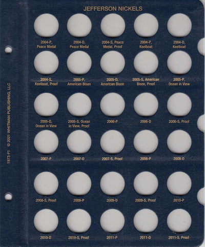 Whitman Albums: Jefferson Nickels - 2004-2024 #1973