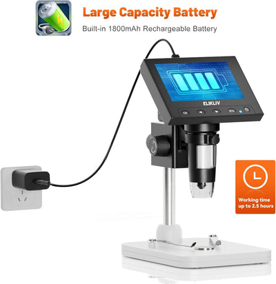 ELIKLIV LCD Digital Coin Microscope 1000x