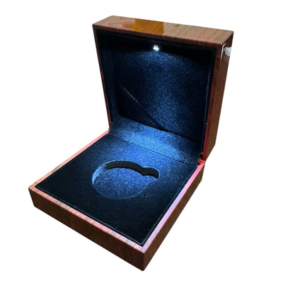 Lighted Poly-Wood "H" Capsule Coin Display Box